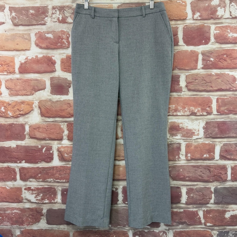 Anne Klein Dress Pants Women's 4 Gray Straight Leg Career Work Office Trousers